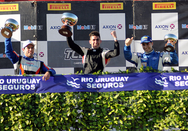 TC2000 - Concepcion del Uruguay 2015 - Carrera Sprint - Emmanuel Caceres - Franco Crivelli - Luciano Farroni en el Podio