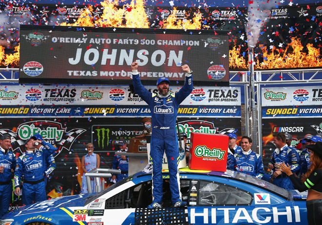 NASCAR - Texas 2017 - Jimmie Johnson en el Victory Lane